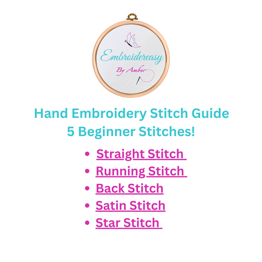 FREE! Beginner Hand Embroidery Stitch Guide